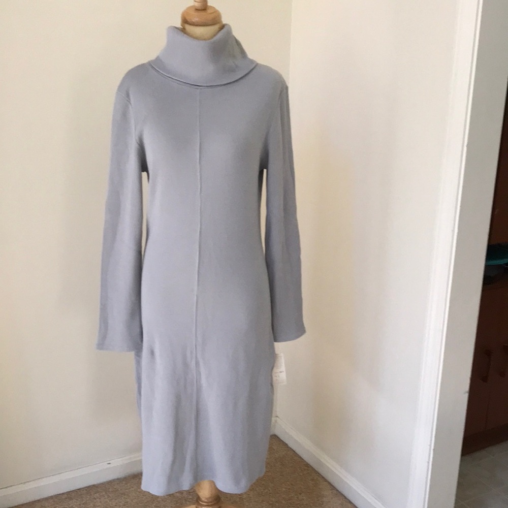 New! Kate large grey turtle neck long sleeve dress.